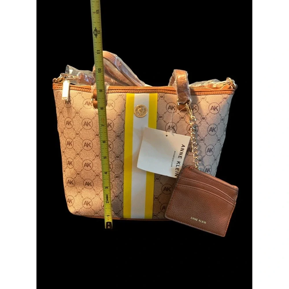 Anne Klein Women's Varsity Logo Top Zip Satchel Bag